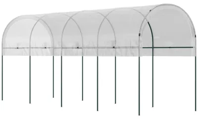 Image de Serre de jardin serre š€ tomates 4 x 1,20 x 1,70 m 5 arceaux en acier - bache en PE