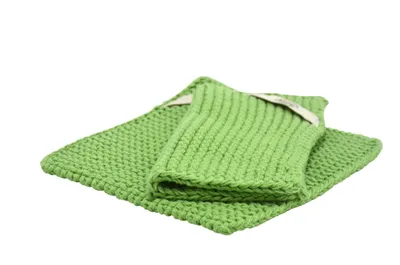 Produktbild von Solwang Topflappen '2 Stück gestrickte Topflappen' Dusty green