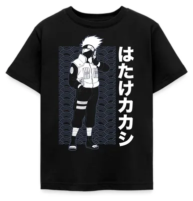 Produktbild von Spreadshirt Naruto Cooles Design Mit Kakashi Kinder T-Shirt, 110/116 (5-6 Jahre), Schwarz