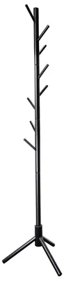 Produktbild von Bambus Garderobe mit 8 Haken Schwarz