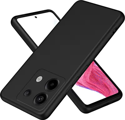 Produktbild von Hülle für Xiaomi Redmi Note 13 Pro 5G Flüssig Silikon Weich Kratzfest Schutzhülle Schwarz