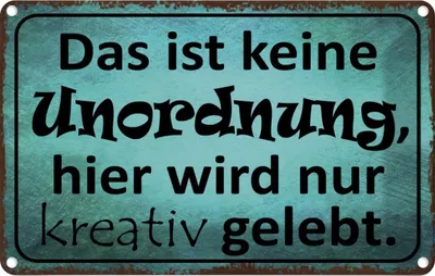 Produktbild von vianmo Blechschild 20x30 cm das ist keine Unordnung hier Dekoration Spruch Zitat
