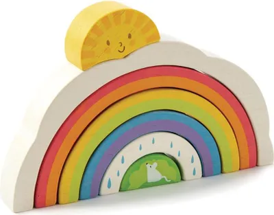 Produktbild von Tender Leaf Holzpuzzle Regenbogen Tunnel buntes Lernspielzeug