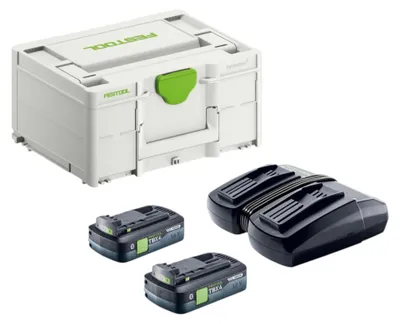 Produktbild von Festool Energie Set SYS 18V 2xTBX4/TCL6DUO ( 578819 ) mit 2x BP 18 TBX 4 C-ASI Akku 18 V 4,0 Ah + TCL 6 DUO Doppel Ladegerät + Systainer