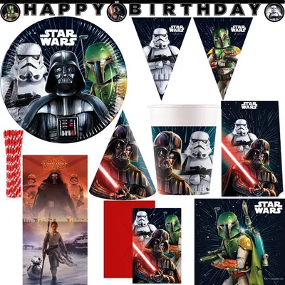 Produktbild von Party Deko Set Star Wars Galaxy XL Partyset zum Kindergeburtstag