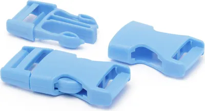 Image de 10 boucles en plastique, 20 mm, bleues