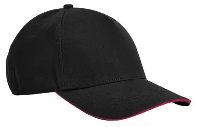 Image de Beechfield - Casquette de baseball « EarthAware Classic » 5 panneaux LT3125 (taille unique) (noir/rouge)