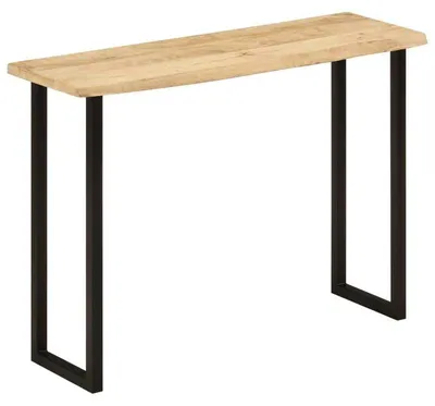 Produktbild von Konsole aus massivem Mangoholz mit natürlicher Holzmaserung, 105 x 33 x 76 cm