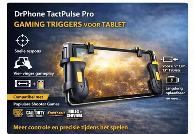 Productafbeelding van DrPhone TactPulse Pro - Game Trigger Controller set Tablet - Ingebouwde batterij
