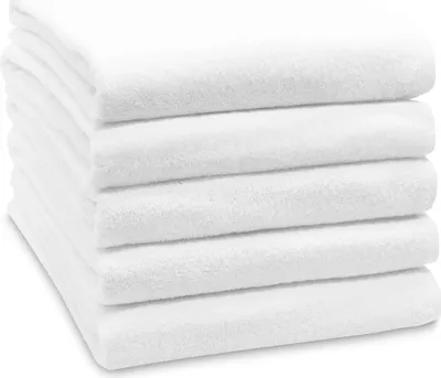 Produktbild von Badetücher 5er Set, 100x150 cm, weiß, Baumwolle