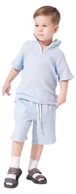 Obrázok produktu pre Chlapčenské sety – tričko a šortky – 128 cm – bavlna – priedušné a pohodlné