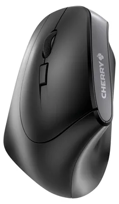 Image de CHERRY MW 4500 LEFT - Souris - ergonomique - pour gauchers - optique - 6 boutons - sans fil - récepteur sans fil (USB) - noir