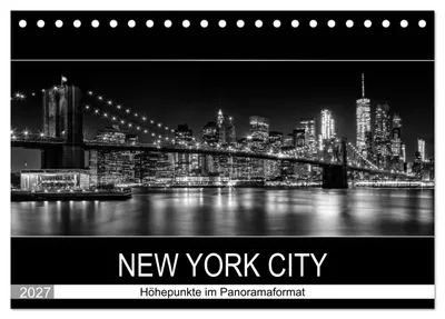 Produktbild von NEW YORK CITY Höhepunkte im Panoramaformat (Tischkalender 2027 DIN A5 quer), CALVENDO Monatskalender