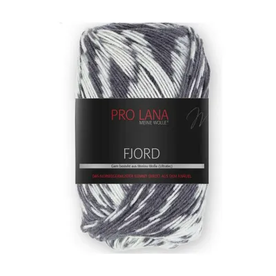 Produktbild von Pro Lana Fjord 100g 090 grau-anthrazit-weiß