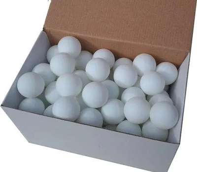 Productafbeelding van Famanu Tafeltennisballen, 38 mm - Wit, Duurzaam, Zonder druk