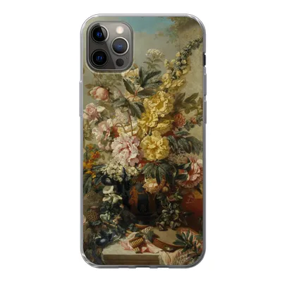 Produktbild von MuchoWow® Handyhülle Schutzhülle Hülle für iPhone 12 Pro Max Große Vase mit Blumen - Alte Meister - Malerei Silikon Softcase Handy Hülle - Hartschale