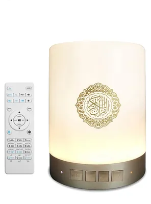 Productafbeelding van Koran-luidspreker en lamp, draagbare LED Bluetooth-aanraaknachtlamp met afstandsbediening