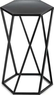 Produktbild von HowHomely Modern Pflanzenständer, Blumenhocker aus Metall Schwarz 40 cm Höhe - Blumenständer für das Haus