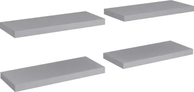 Zdjęcie produktu dla Półki Ścienne, 4 Szt., Szare, 60X23,5X3,8 Cm, Mdf Lumarko!