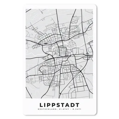 Produktbild von MuchoWow® Mauspad Mousepad Lippstadt - Karte - Stadtplan - Deutschland 40x60 cm - Mousepads - Maus Mat - Pad - Mausunterlage - Schreibtisch Accesoire