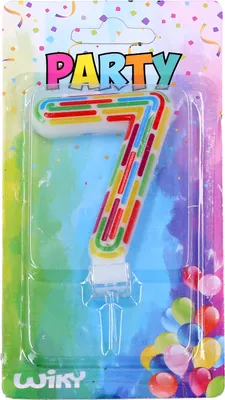 Image de Bougie de fête numéro 7 Dots