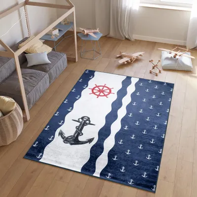 Immagine prodotto di Tappeto Tapiso EMMA Camera moderna per bambini blu navy 160 x 230 cm
