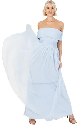 Produktbild von Anaya with Love Damen Womens Ladies Maxi Dress Bardot Off Shoulder with Belt Lon