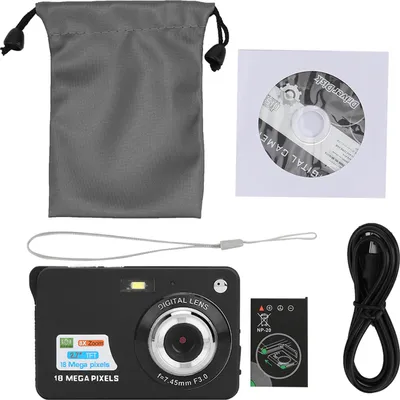 Image de 8x Zoom - Carte appareil photo numérique 5 MP 2,7 pouces écran LCD Support maximal 32 Go de mémoire microphone intégré (noir)