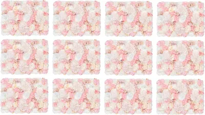 Produktbild von Künstliche Blumenwand - Panel 60x40 cm - 12er-Set - Kunststoff - Für Hochzeit - Outdoor-Hintergrund - Rosa