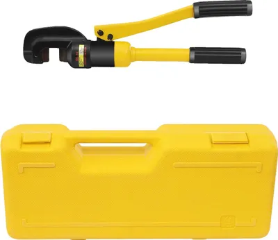 Zdjęcie produktu dla Hydrauliczny przecinak do prętów zbrojeniowych, siła cięcia 8 ton, przenośny i łatwy w obsłudze, żółty