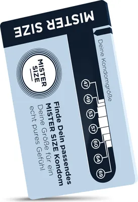 Produktbild von Mister Size Condom Sizer - in deutsch - schnell & leicht die passende Kondom-Größe finden