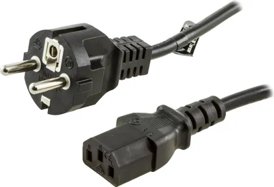 Immagine prodotto di Deltaco DEL-109M-50 Cavo di alimentazione nero 0,5 m CEE7/7 IEC C13