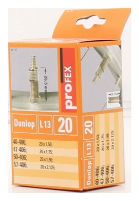 Produktbild von Profex Fahrradschlauch mit Dunlop-Ventil, schwarz, 20, 60110