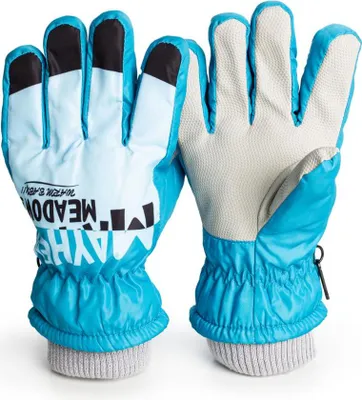 Produktbild von Handschuhe Kinder, Warm Skihandschuhe, rutschfeste Handschuhe, Winterhandschuhe, Snowboard, Ski, Hellblau