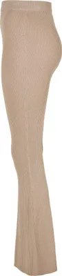 Obrázek produktu pro Dámské leginy Urban Classics Ladies Rib Knit Bootcut Leggings lighttaupe - S