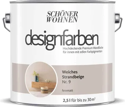 Produktbild von Schöner Wohnen Designfarbe Weiches Strandbeige 2,5 Liter