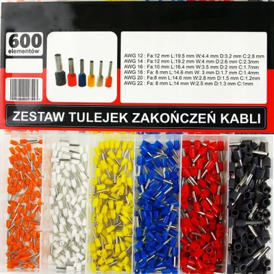Obrázek produktu pro MAR-POL Krimpovaci kabelové dutinky 600ks M66525