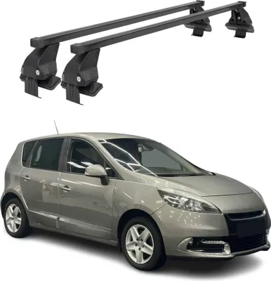 Image de Menabo Barres de toit pour Renault Scénic III Facelift 2013-2016 acier noir 2x