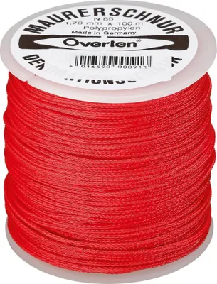 Productafbeelding van Maurerschnur, lengte 100 meter, diameter 1,7 mm, gewicht 35 kg, polyethyleen, rood