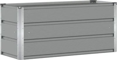 Produktbild von Pflanzkübel Hellgrau 100 x 40 x 45 cm Stahl