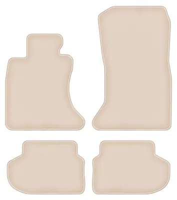 Produktbild von Velours-Fußmatten für BMW 5er F10 Facelift xDrive 2013-2017 (Limousine) – 4-tlg, Beige, passgenau – Wielganizator FORTUNA