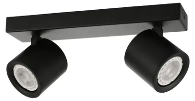 Zdjęcie produktu dla Reflektor sufitowy ruchomy Karlota czarny 2xGU10x35W metal wym:10,5x28x7cm IP20 Italux