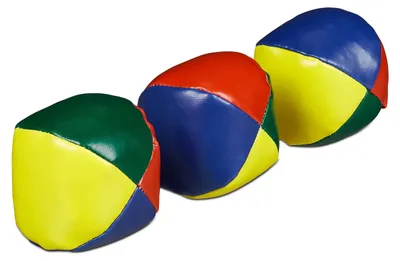 Produktbild von Relaxdays Jonglierbälle 3er Set, Profis & Anfänger, Juggling Balls weich, Kinder & Erwachsene, Jonglierset, Ø 6 cm, bunt