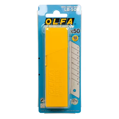Produktbild von OLFA LB 50B 18mm 50 Klingen, Kunststoffbox in Blister