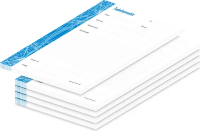 Productafbeelding van PRICARO telefoonnotitieblok, formaat A6, met verbindingsopties, 5 stuks
