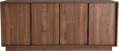 Produktbild von Miliboo - Design-Sideboard glänzend Walnussoptik L180 cm COMO