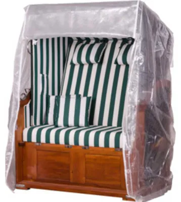 Produktbild von Strandkorb Schutzhülle - bene living - Basic PVC Zweisitzer Größe L transparent
