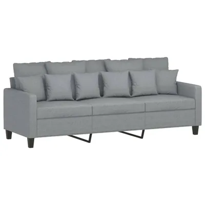 Produktbild von vidaXL 3-Sitzer-Sofa Hellgrau 180 cm Stoff