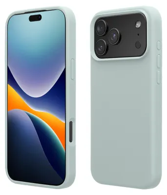 Produktbild von kwmobile Handyhülle für iPhone 17 Pro Max Hülle, für iPhone 17 Pro Max Case - Hülle Silikon - kabelloses Laden - Cool Mint