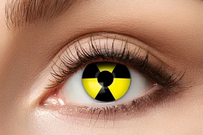 Obrázok produktu pre 1 pár týždenných kontaktných šošoviek Radioactive Radiate Halloween Carnival